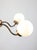Mid-Century Modern Vintage Metal and Opaline Glass Chandelier For Sale - Image 3 of 3