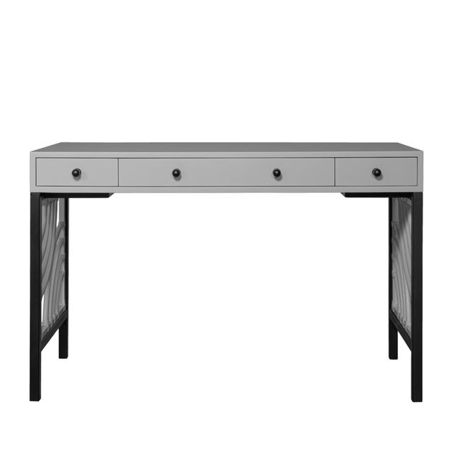 David Francis Swirl Writing Desk - Light Gray For Sale - Image 4 of 9