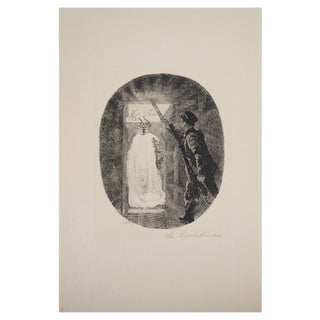 Paul Renouard, Hamlet and the Specter, 1893, Original Etching For Sale