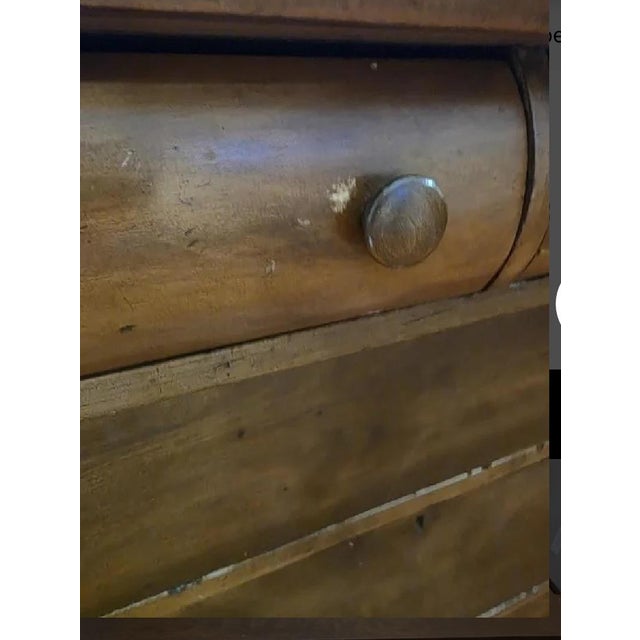 Antique American Empire-Style Solid Wood Chest of Drawers, Circa 1840–1860 (Historic) For Sale - Image 6 of 9