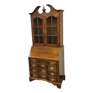 Vintage Pennsylvania House Solid Cherry Block Front Secretary Desk For Sale