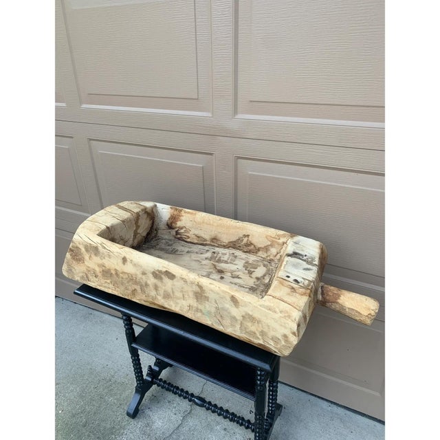 Farmhouse 19th Century French Rustic Dough Trough With Timeworn Patina For Sale - Image 3 of 12