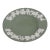 Wedgwood Green Jasperware Round Pin Trinket Vanity Jewelry Dish 4584b For Sale