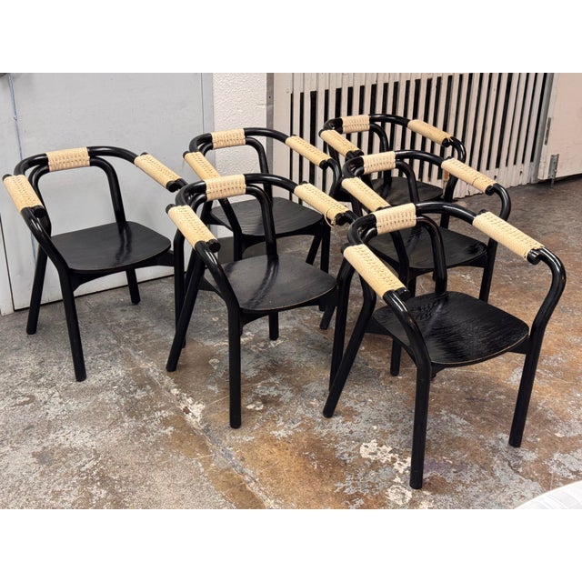 Mid-Century Modern Tatsuo Kuroda for Normann Copenhagen Knot Dining Chairs, Set of Six For Sale - Image 3 of 12