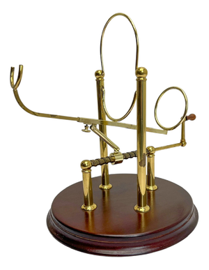 Vintage French Brass Wine Cradle Decanter, 1950s
