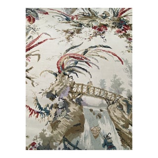 Thibaut Anna French Moorea Linen Blend Fabric, 7 1/2 Yards For Sale