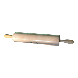 Set of 2, 1970s Large Rolling Pin With Kelly Green Box, Advertising Piece