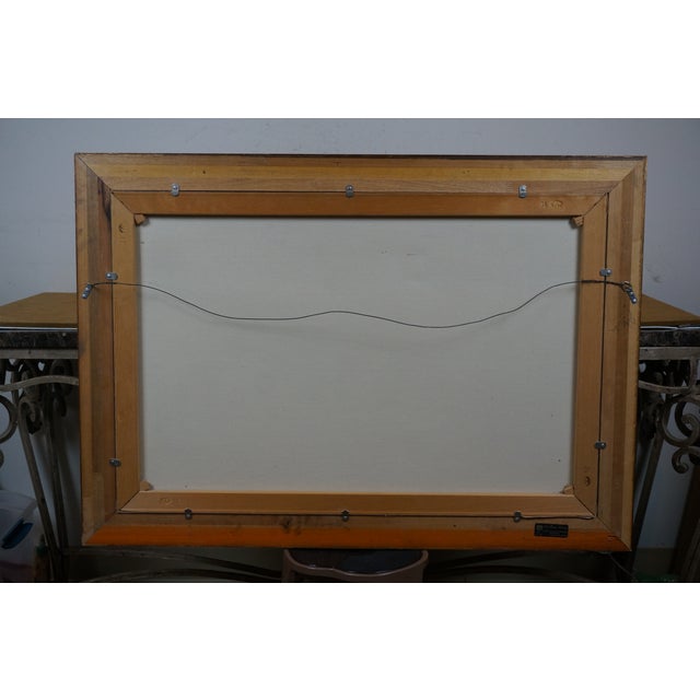 L Stepano European 20thC Pastoral Landscape Oil Painting Sheep Farm Cottage 42" For Sale - Image 12 of 12