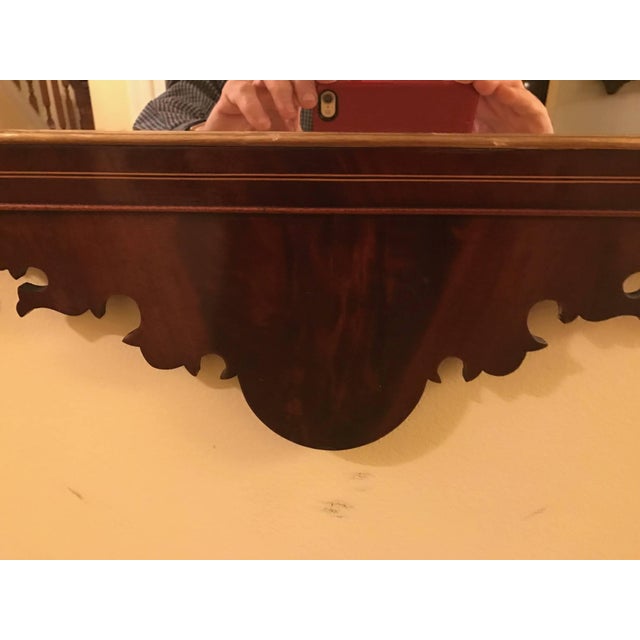 19th Century Diminutive Gilt and Mahogany Inlaid Mirror 19th Century For Sale - Image 5 of 7