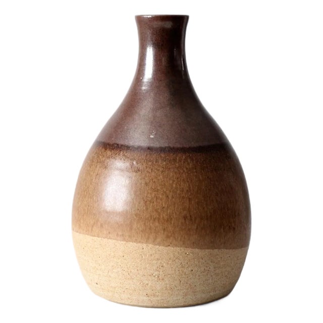 Vintage Studio Pottery Decanter Vase For Sale