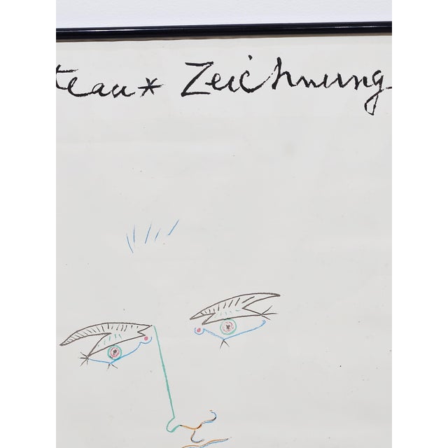 1980s Original Exhibition Poster by Jean Cocteau, 1982 For Sale - Image 5 of 17