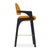 Contemporary Arches Bar Stool in Mustard Velvet and Black Lacquered from Insidherland For Sale - Image 3 of 15