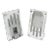 Stainless Steel Industrial Hand Glove Mold Sculpture Bookends, a pair For Sale