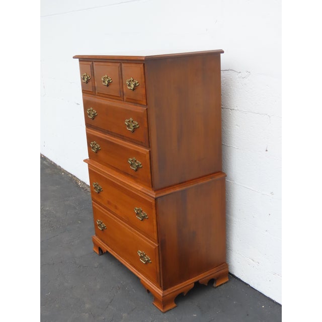 Tall Solid Maple Chest of Drawers 6655 For Sale - Image 9 of 14
