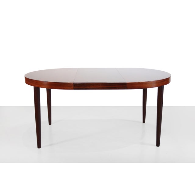 Brown Round Extendable Dining Table from SVA Mobler, 1960s For Sale - Image 8 of 8