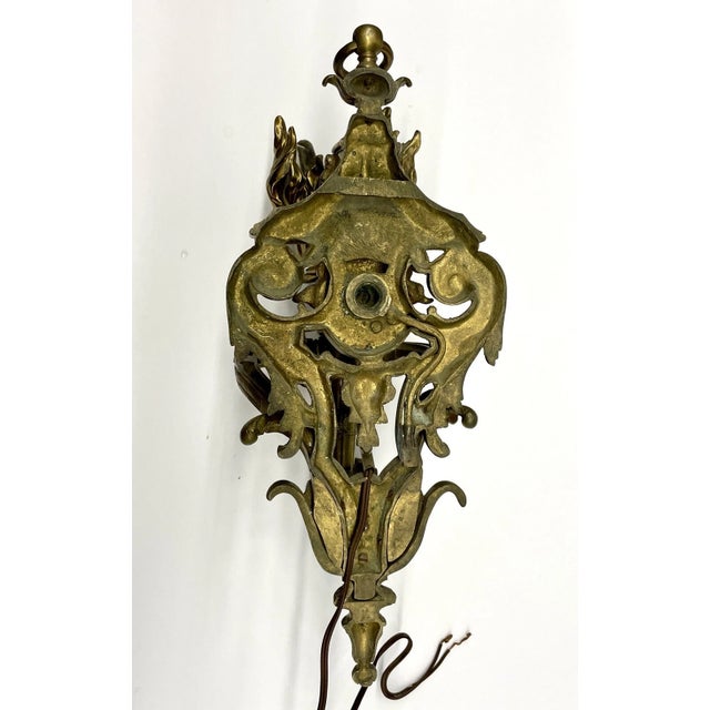 Masterpiece 19thc French Louis XV Massive Gilt Bronze Gas Converted Wall Sconce Signed by Maison E. Mottheau & Fils Paris. For Sale - Image 18 of 18