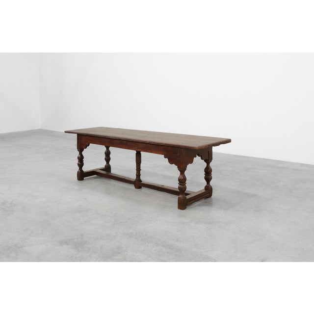 17th Century Flemish Oak Monastery Table, Belgium For Sale - Image 4 of 13