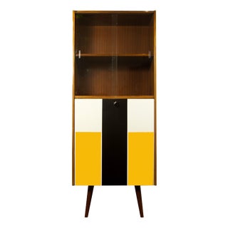 Polish Glass Case with Bar, 1970s For Sale