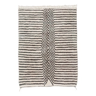 Striking Hand-Knotted Wool Rug by Azele Studio For Sale