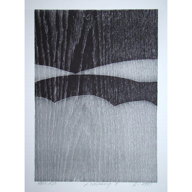 Franz Eggenschwiler, Lichtung II, 1992, Original Woodcut For Sale