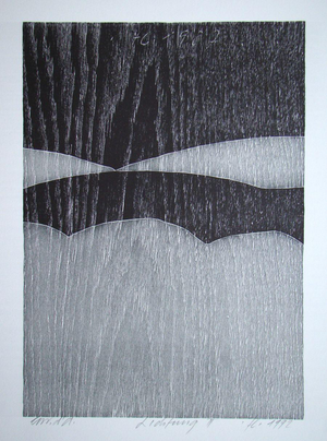 Franz Eggenschwiler, Lichtung II, 1992, Original Woodcut