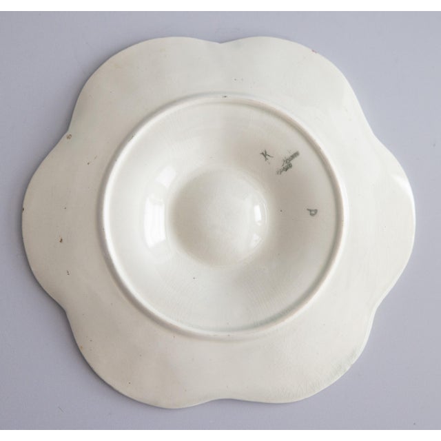 Late 19th Century Antique French Keller and Guerin Luneville Majolica Pink Seaweed Oyster Plate, Circa 1890 For Sale - Image 5 of 6