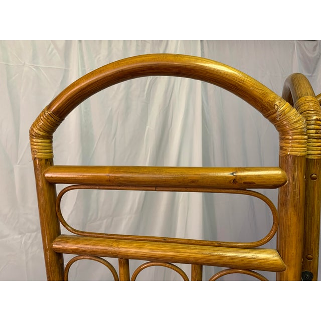 Vintage Rattan 3-Panel Room Divider For Sale - Image 11 of 12