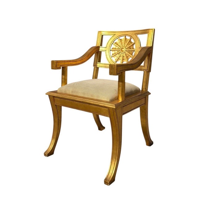 Neoclassical 18th C Style Dessin Fournir Neoclassical Giltwood Armchair For Sale - Image 3 of 5