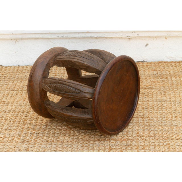 Antique Rustic Minimalist Lobi Stool For Sale - Image 4 of 8