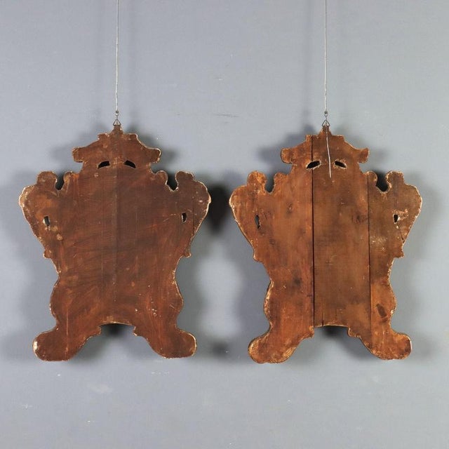 Baroque Giltwood Mirrors, Italy, 18th Century, Set of 2 For Sale - Image 9 of 10