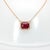 2020s Ruby Pendant Necklace With Attached Chain, Natural Diamonds Halo: Solid 14k Gold For Sale - Image 5 of 7