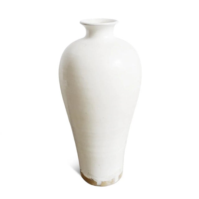 Farmhouse old world style vintage hand thrown white milk ceramic vase. Each slightly unique with handmade qualities,...