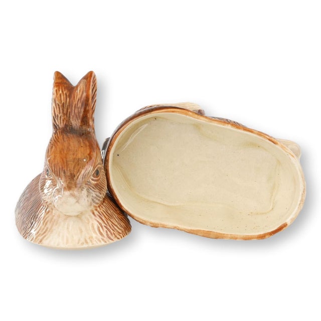 Midcentury French Majolica Rabbit Pâté Tureen For Sale In Los Angeles - Image 6 of 6