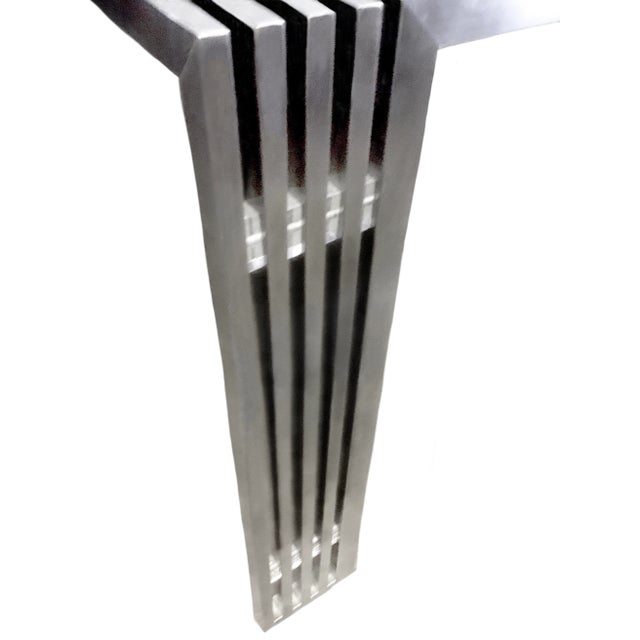 Metal Vintage Chrome and Lucite Breakfast or Desk Table For Sale - Image 7 of 7