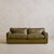 Vintage Italian ‘Socrates’ Olive Leather Sofa by Poltrona Frau For Sale - Image 4 of 11