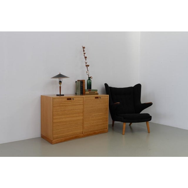 Danish Double Tambour Cabinet in Oak and Teak from Næstved Møbelfabrik, 1960s For Sale - Image 6 of 18