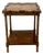 Vintage Mid-Century Brandt Faux Bamboo Walnut 2-Tier Side Table For Sale
