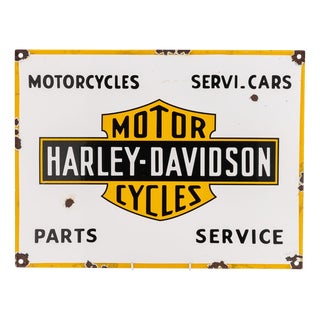 Harley-Davidson Motorcycles Sign in Enamel, 20th Century For Sale