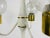 Midcentury Brass and Glass 3-Arm Tulip Chandelier, 1960s For Sale - Image 10 of 12