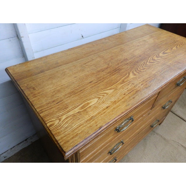 Edwardian Oak Chest of Drawers, 1890s For Sale - Image 4 of 18