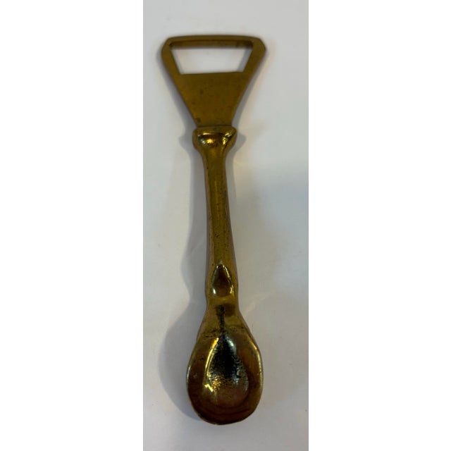 Vintage Horse Hoof Shaped Brass Bottle Opener For Sale - Image 4 of 10