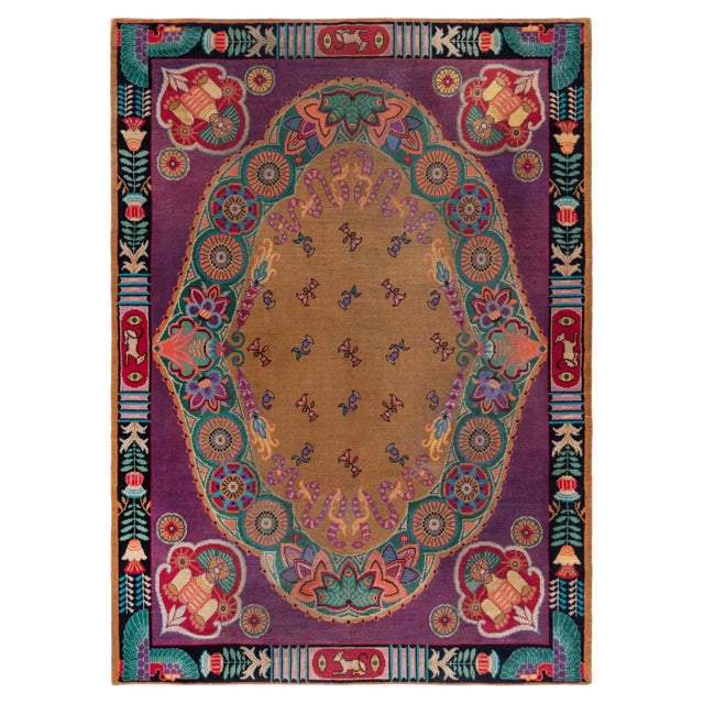 Doris Leslie Blau Vintage Viennese Art Nouveau Rug For Sale