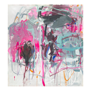 Contemporary Abstract Acrylic on Canvas "Flower Beach" by Macha Poynder