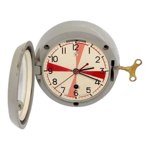 Midcentury Space Ship Era Wind Up Wall Clock 1960s