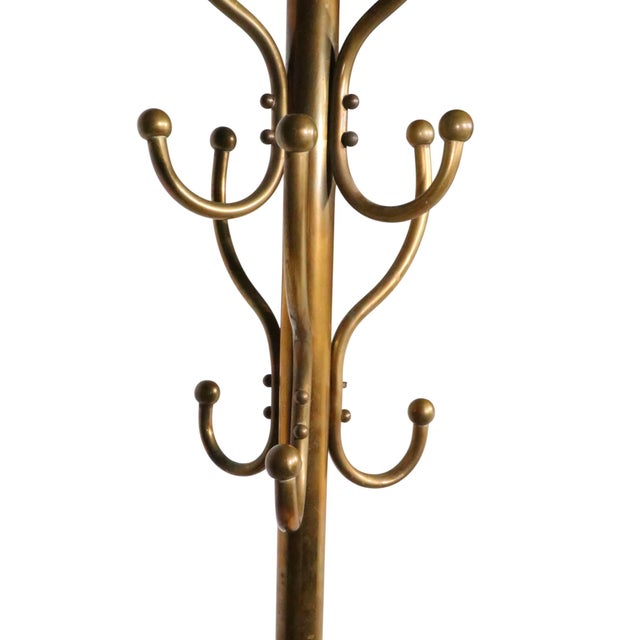 Vintage Brass Coat Rack Umbrella Stand For Sale - Image 11 of 13
