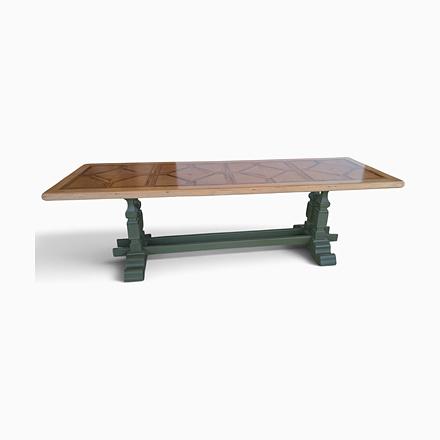 Mid-Century Chestnut Table with Walnut Top For Sale - Image 9 of 9