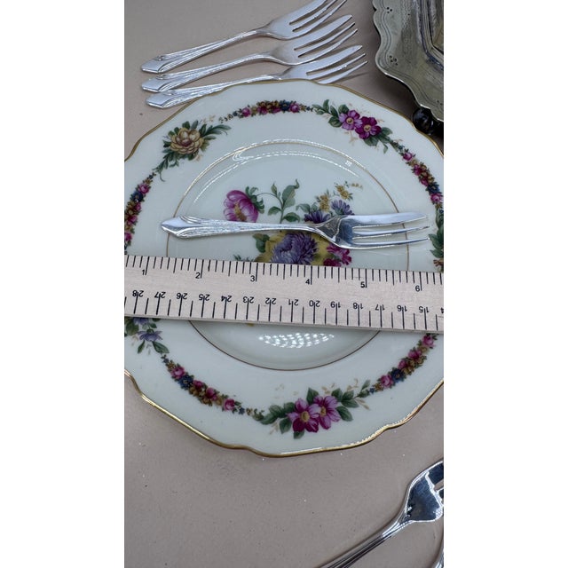 Silver Vintage Cake Forks From England - Set of 6 For Sale - Image 8 of 8