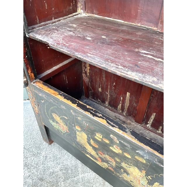 Vintage Asian Hand Painted Wedding Cabinet For Sale - Image 14 of 14