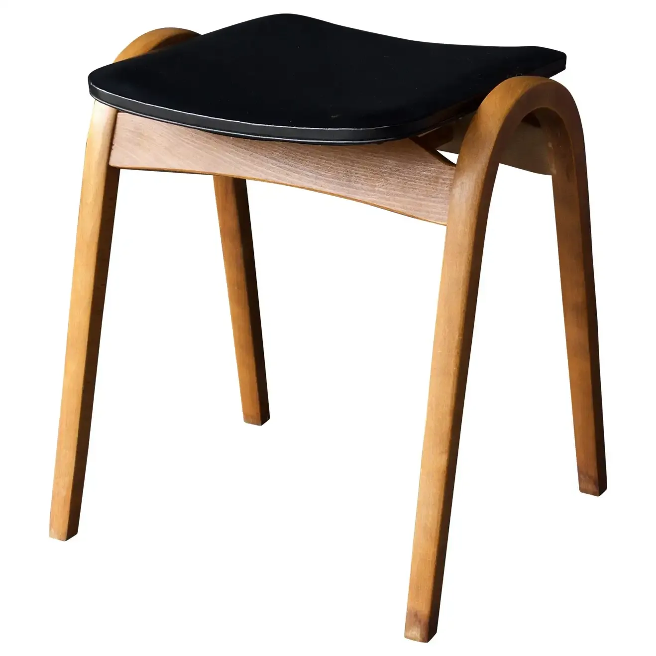 1950s Japanese Architect Isamu Kenmochi Stool Bentwood Akita Mokko