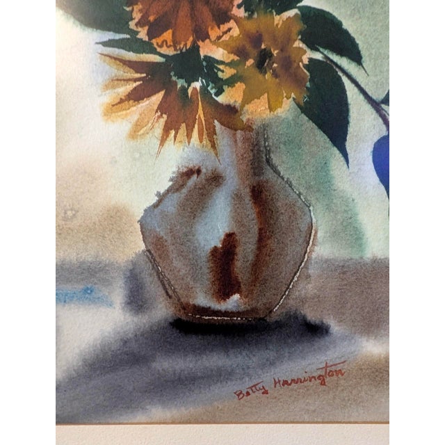 A charming original watercolor by California artist Betty Harrington (1919–1990), known for her watercolor landscapes,...